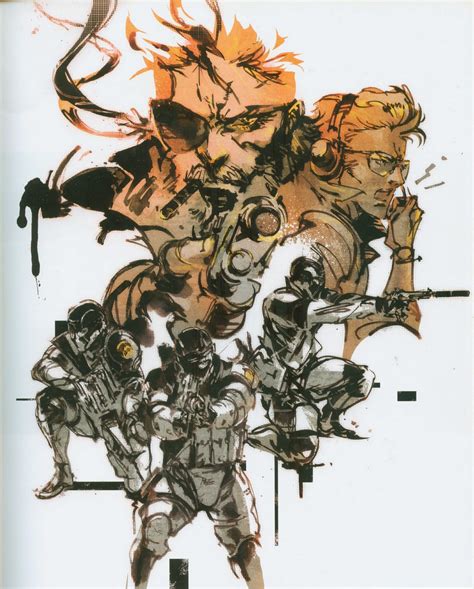 original metal gear solid box art|yoji shinkawa metal gear art.